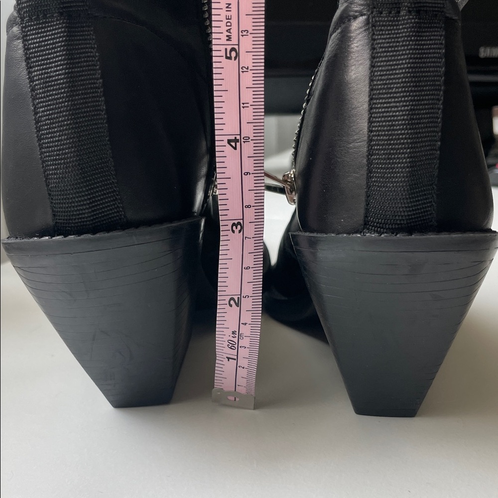 Zara Black Leather Women's Boots - Picture 9 of 12
